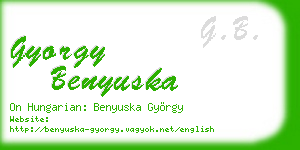 gyorgy benyuska business card
